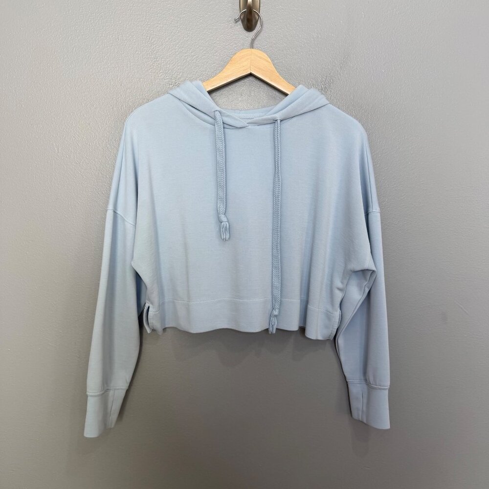 AS REVIVAL ALTAR'D STATE light blue crop pullover hoodie size XS